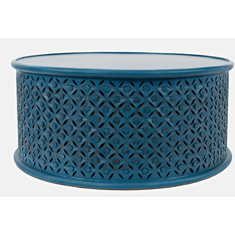 Bungalow Rose Lorraine Solid Wood Drum Coffee Table & Reviews Wayfair